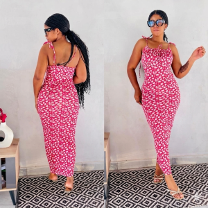 abstract blossom bodycon sundress